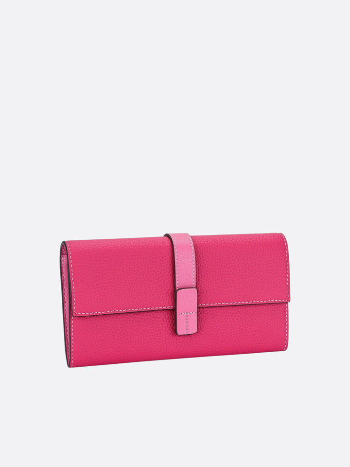 portefeuille coloré cuir rose