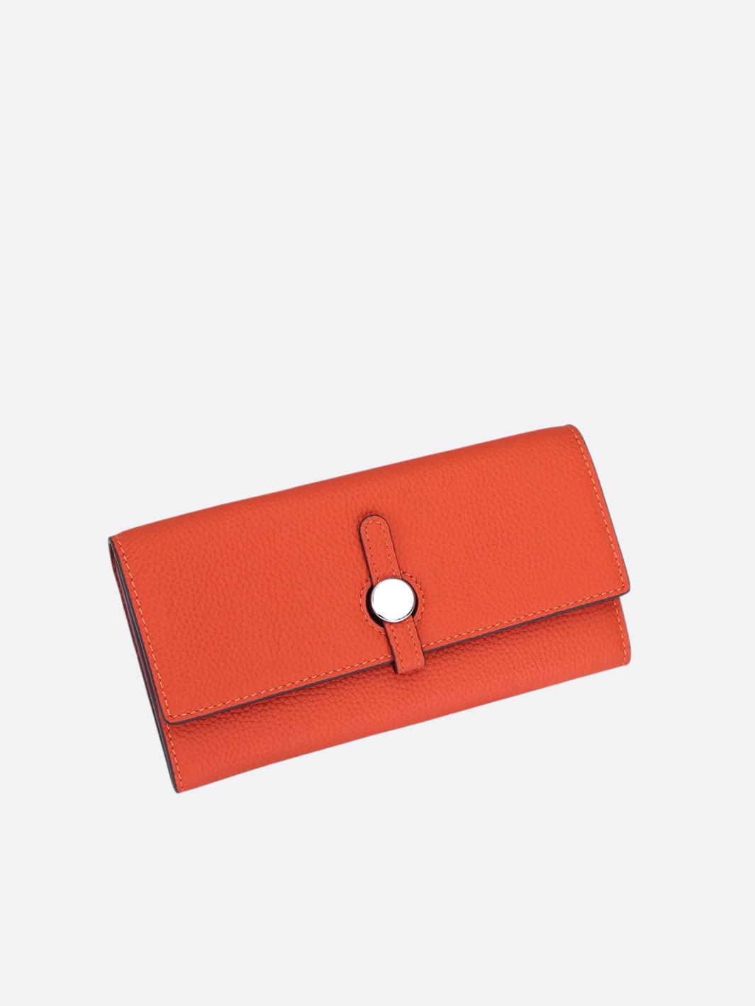 portefeuille cuir couleur orange