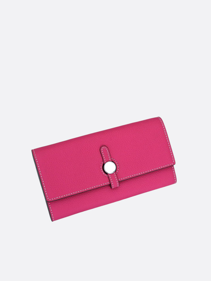 portefeuille cuir couleur rose