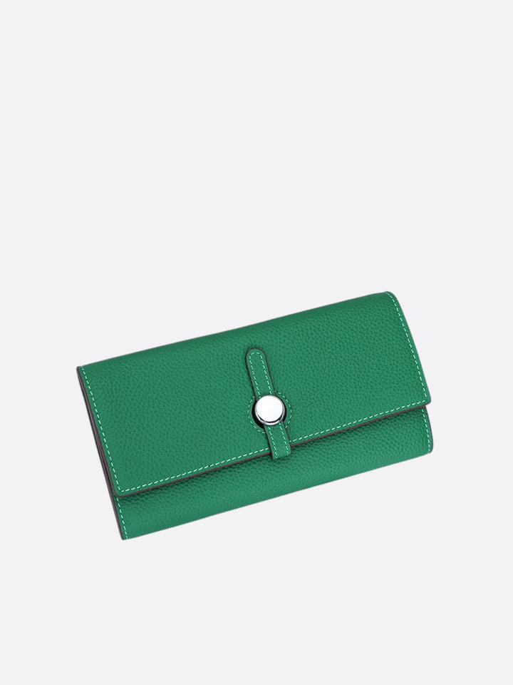 portefeuille cuir couleur vert
