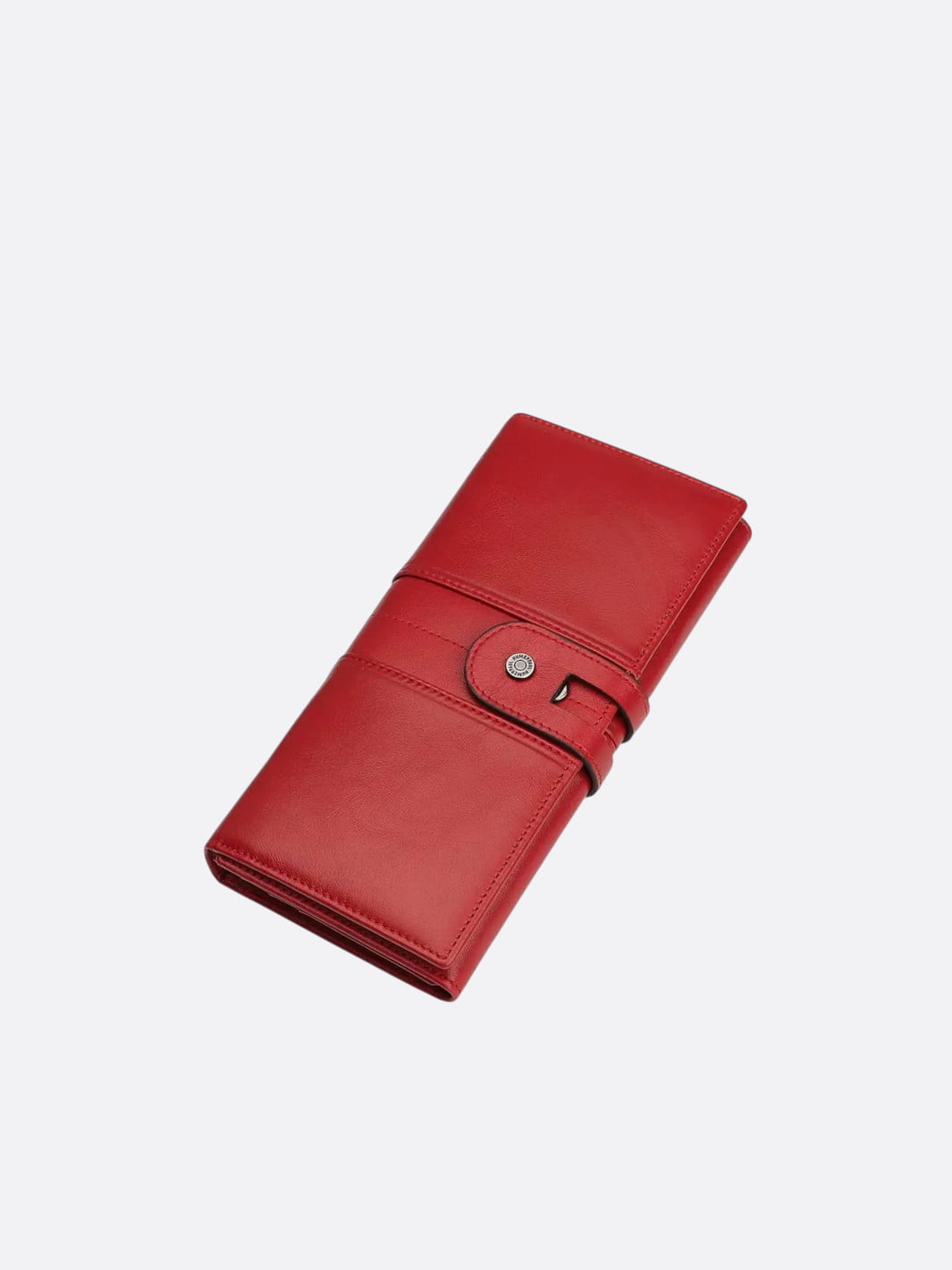 portefeuille long cuir rouge