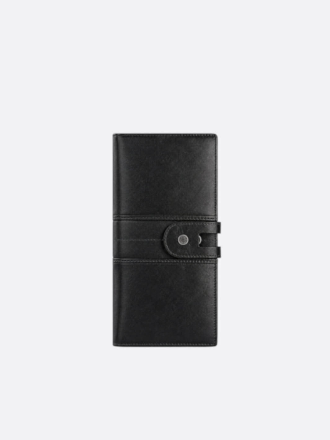 portefeuille long cuir noir femme