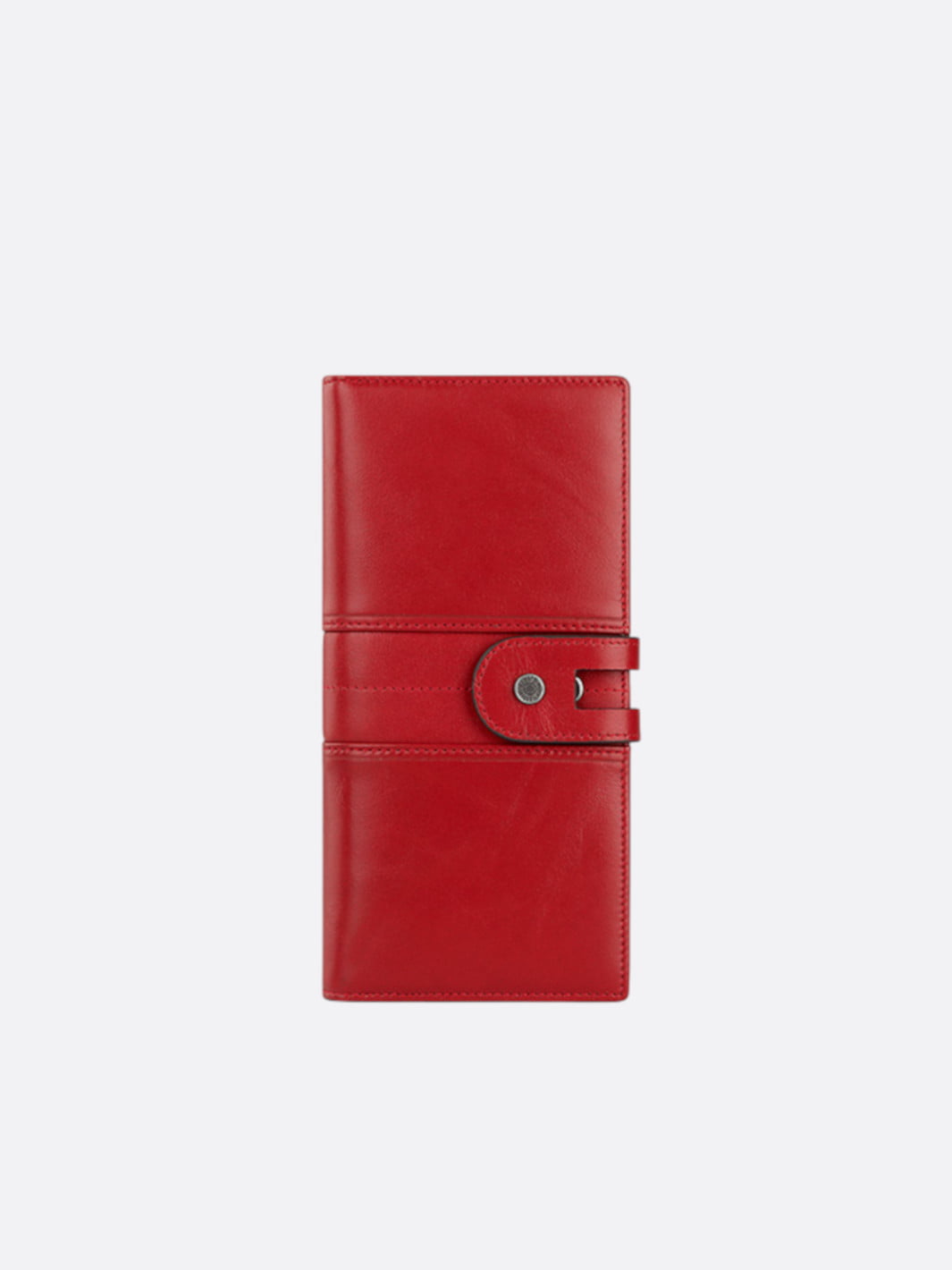 portefeuille long cuir rouge femme