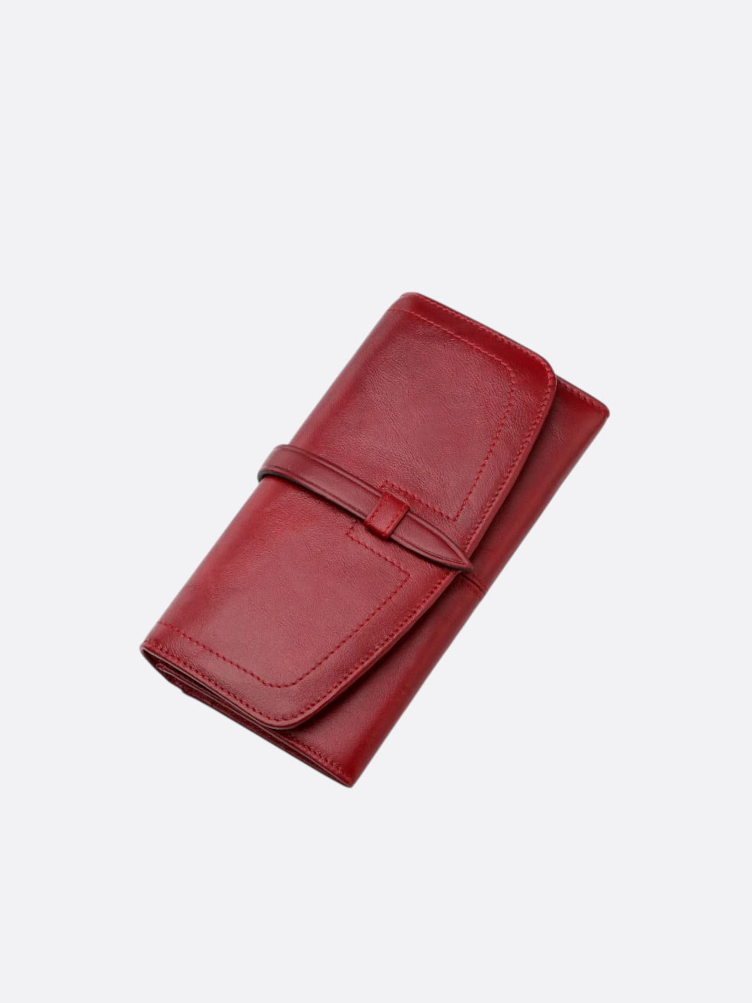 portefeuille multi compartiment rouge