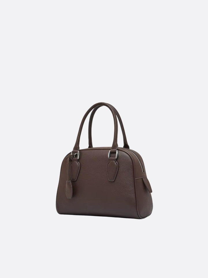 sac à main bowling cuir marron