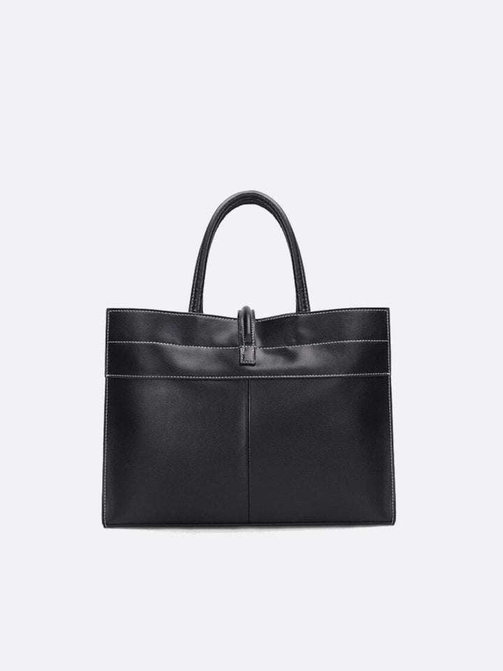 Sac à main cabas cuir noir <br>Novaro