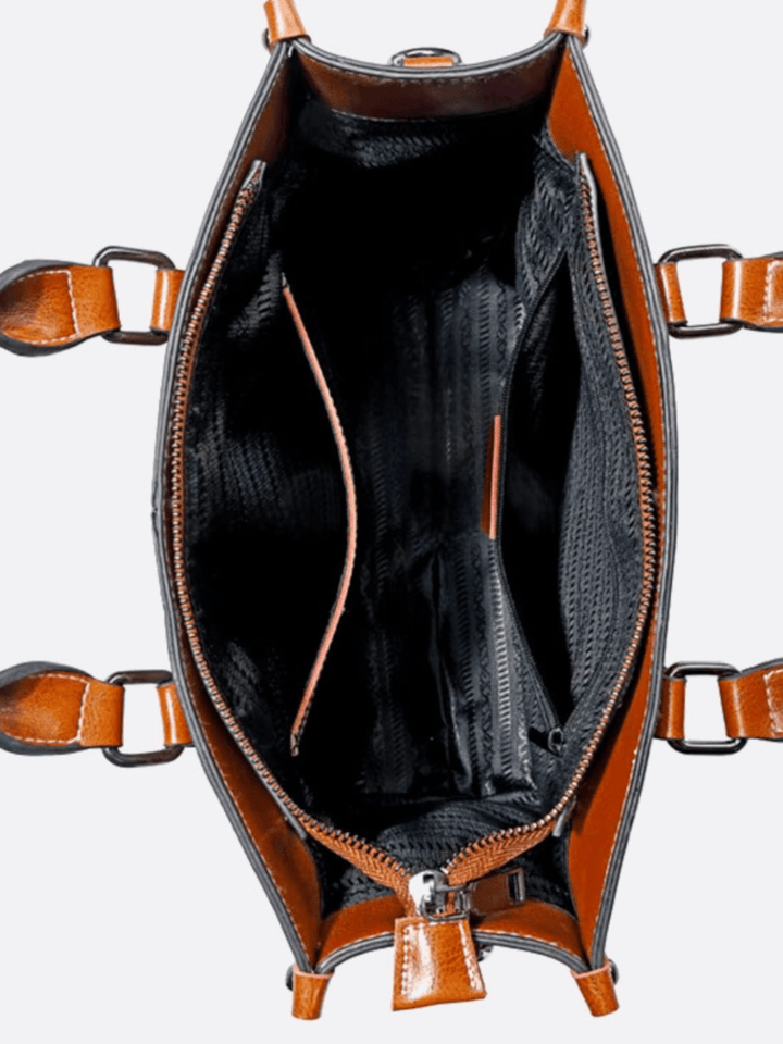 Sac à main cabas cuir vintage <br>Galvani