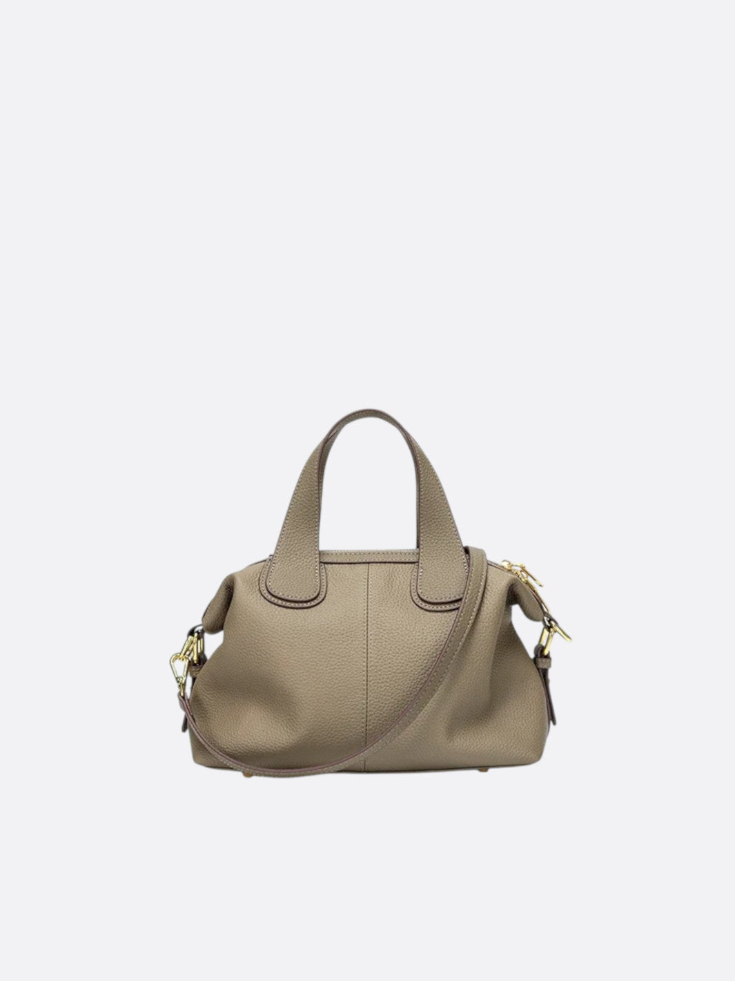 Sac à main cuir grège avec bandoulière