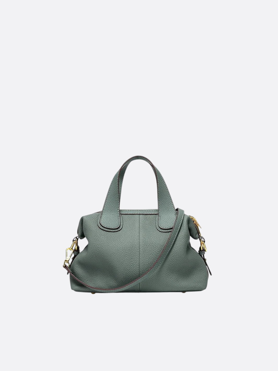 Sac à main cuir gris avec bandoulière