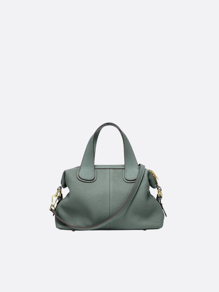 Sac à main cuir gris avec bandoulière