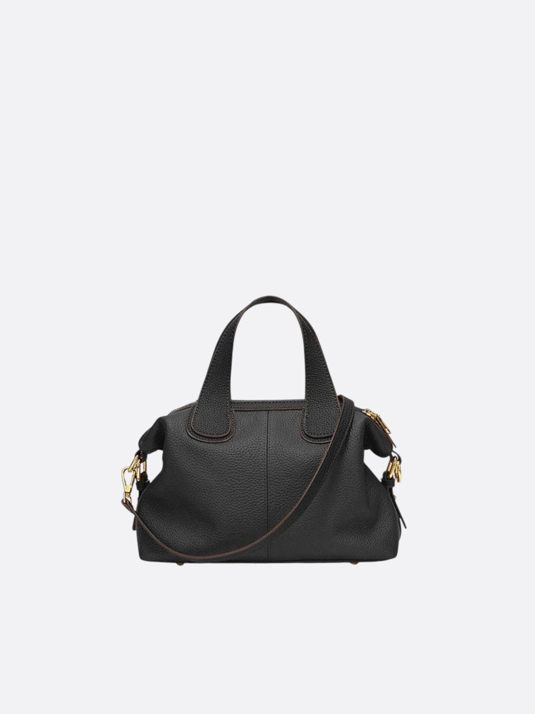 Sac à main cuir noir avec bandoulière
