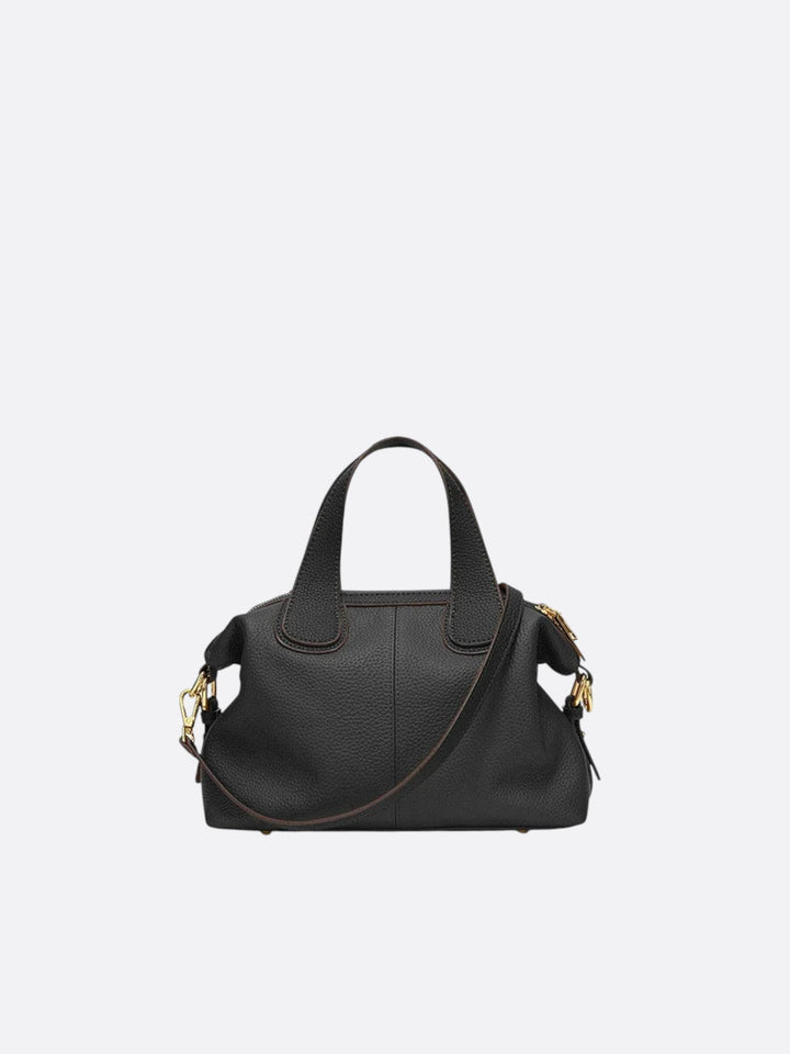 Sac à main cuir noir avec bandoulière