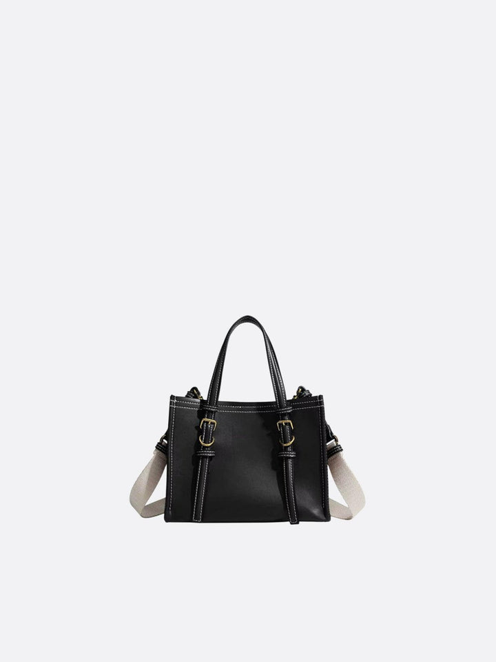 sac à main cuir carré noir