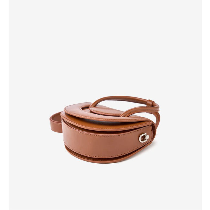 Half-moon leather handbag 