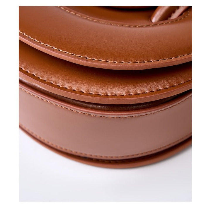 Half-moon leather handbag 
