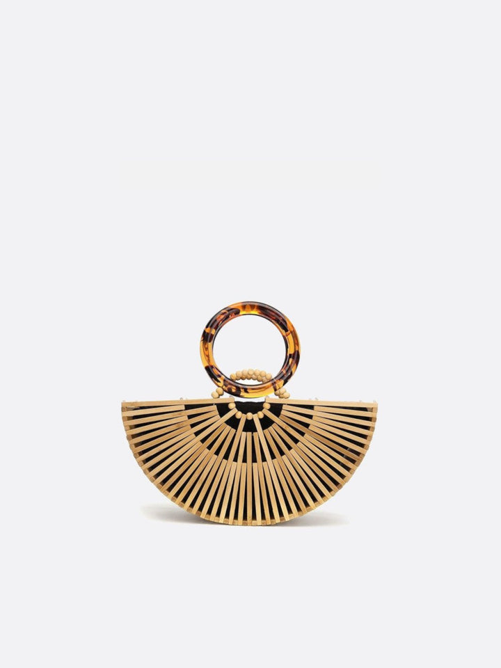 Sac à main demi-lune en bambou