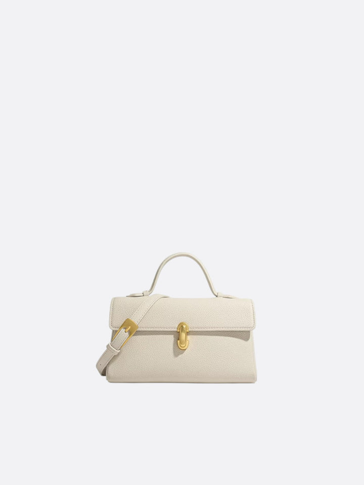 sac à main cuir grainé blanc