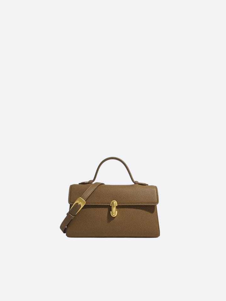 sac à main cuir grainé marron