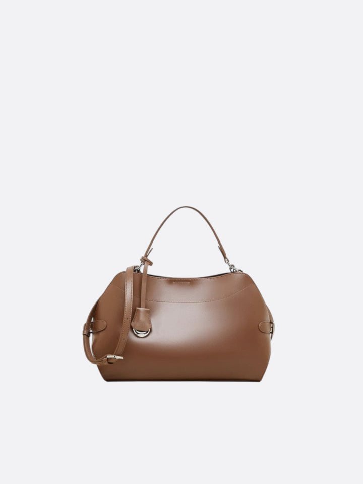 Sac à main cuir lisse marron
