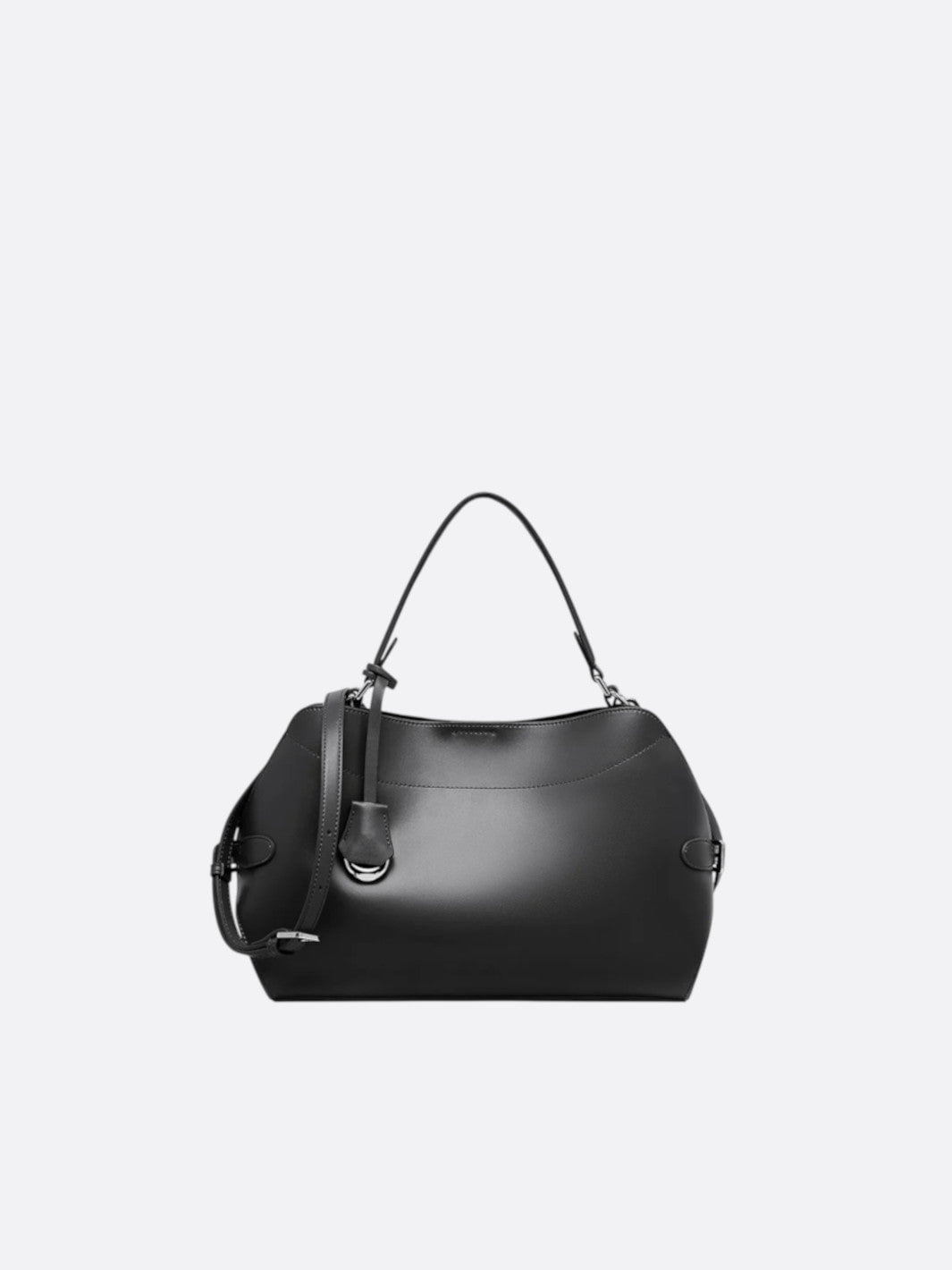 Sac à main cuir lisse noir