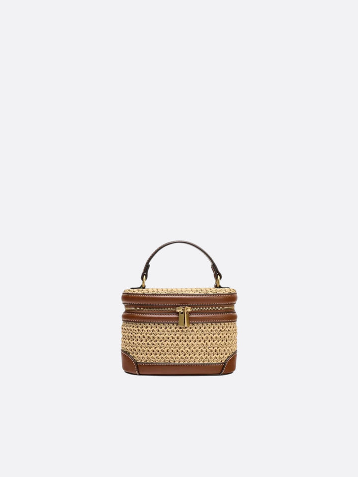 sac à main paille et cuir
