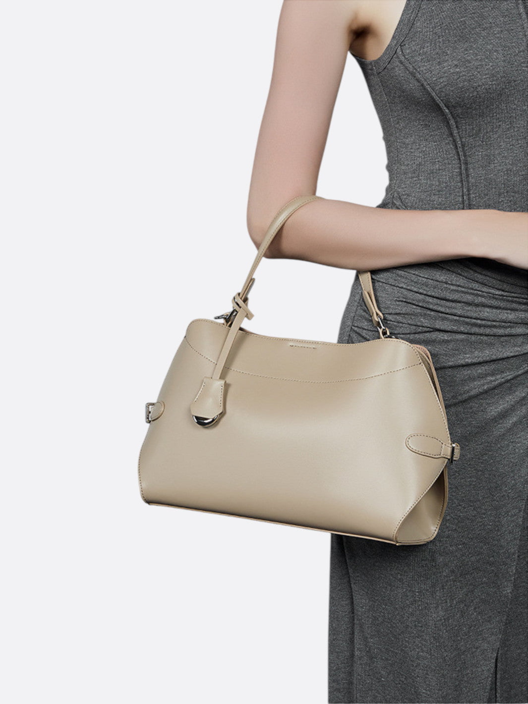 Sac à main rectangulaire cuir