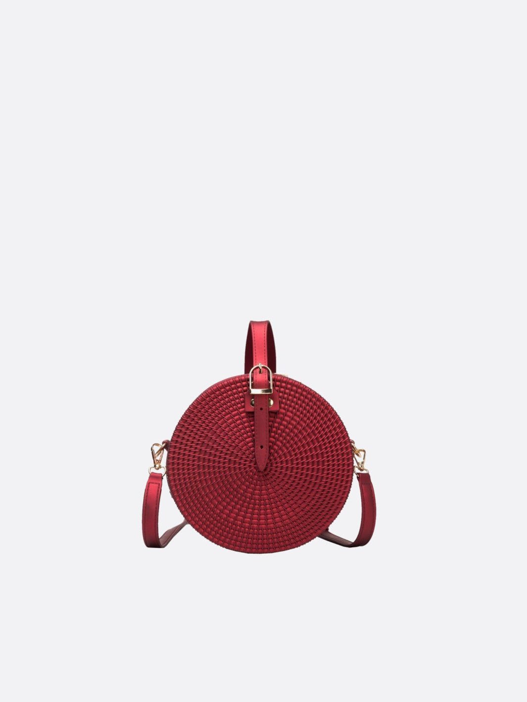 Sac cuir rouge