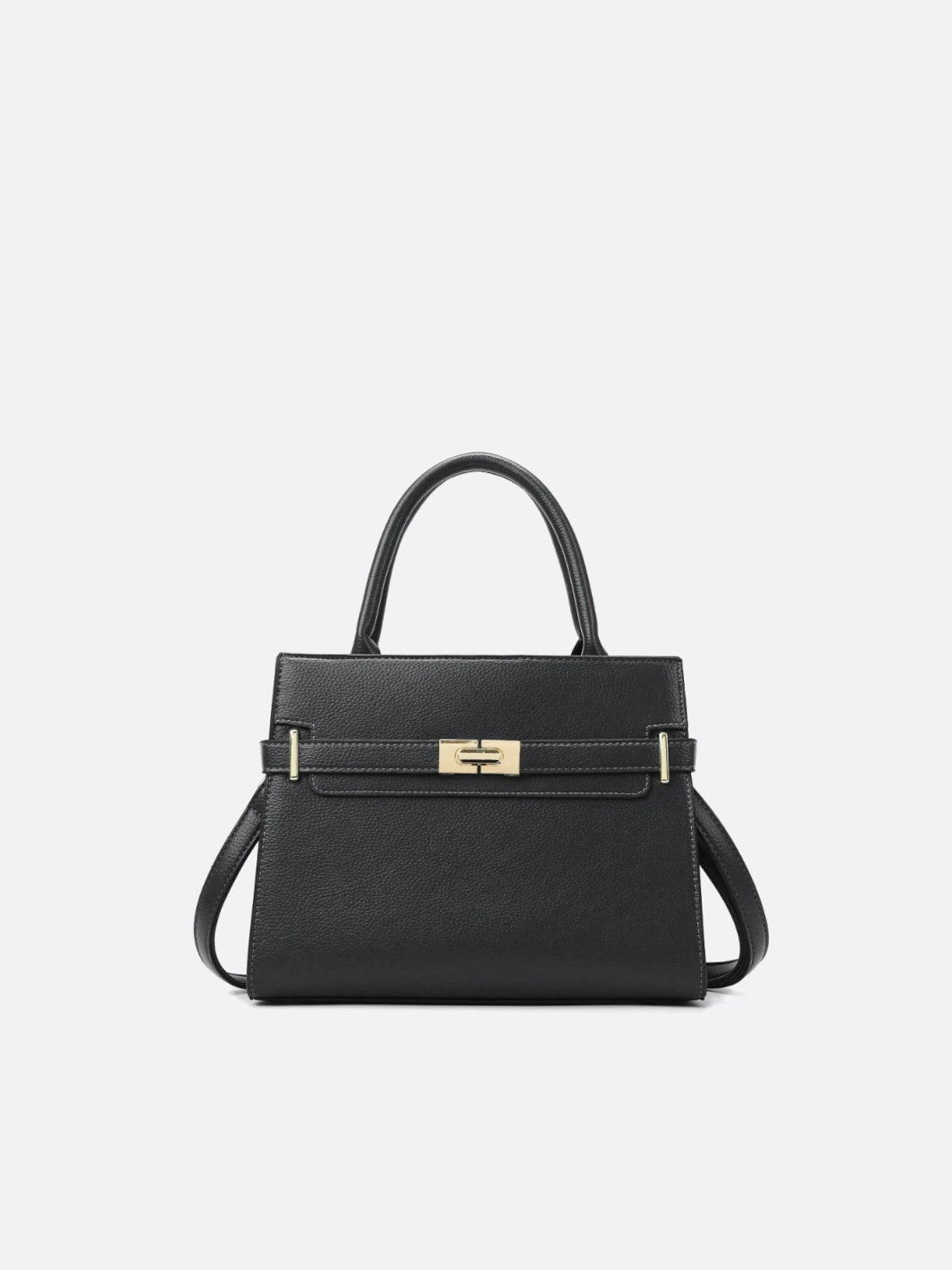 Sac à main trapeze noir