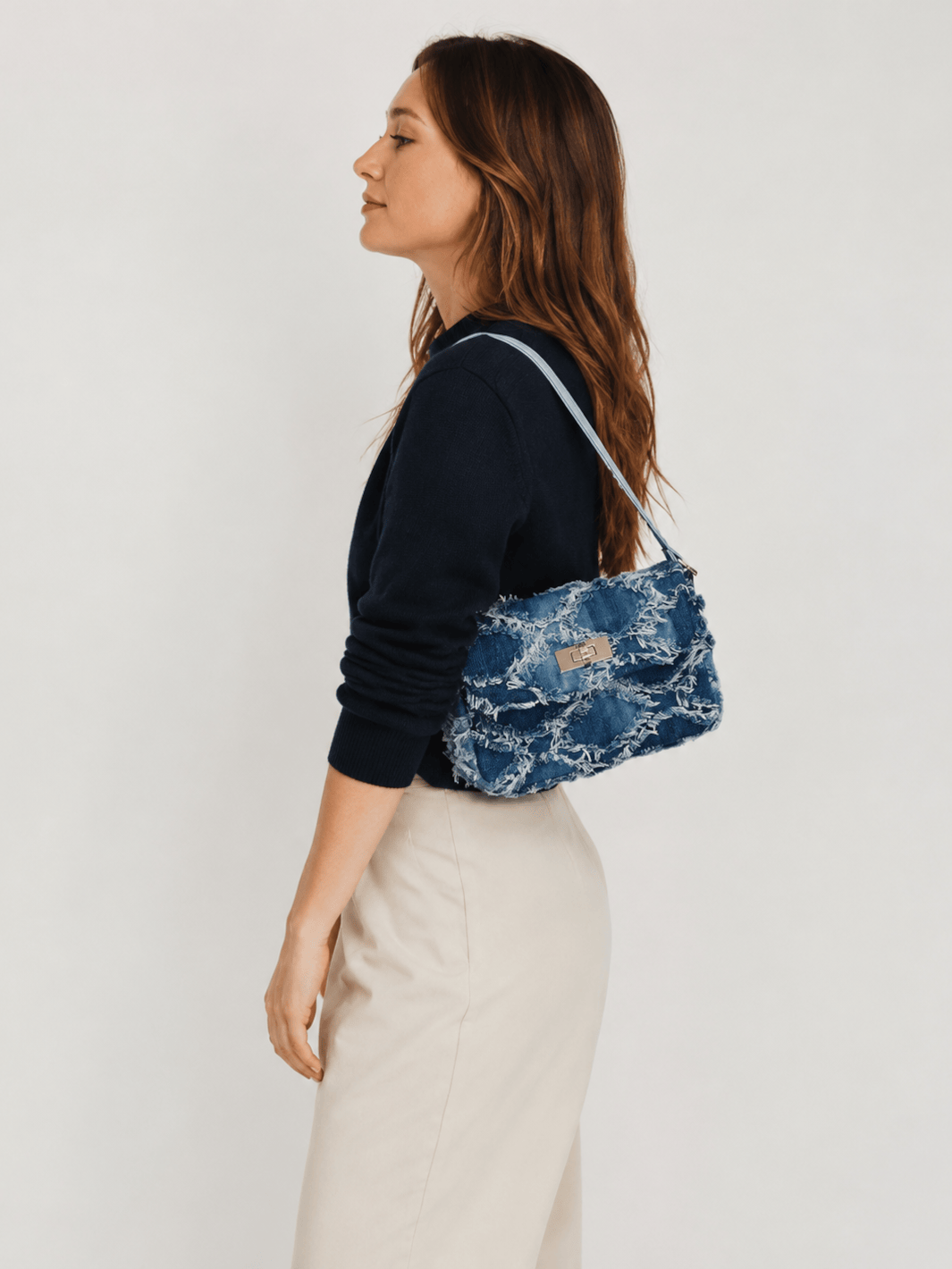 Sac épaule jean femme