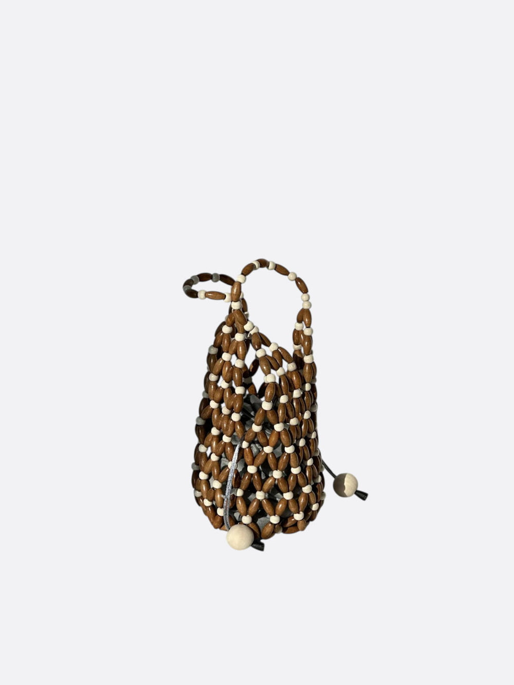 sac perles bois