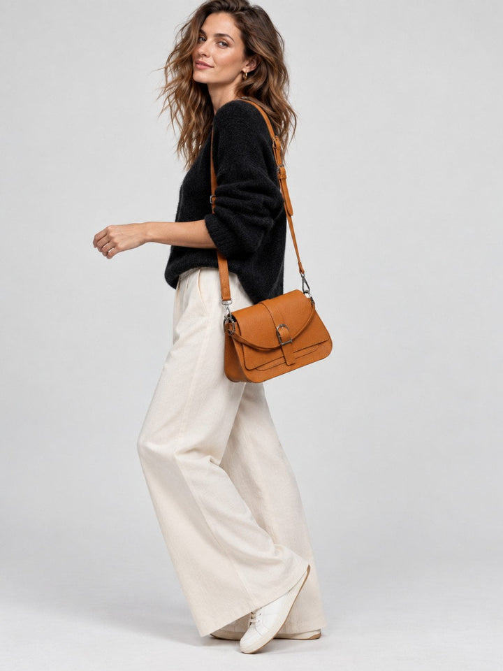 sac rabat cuir femme