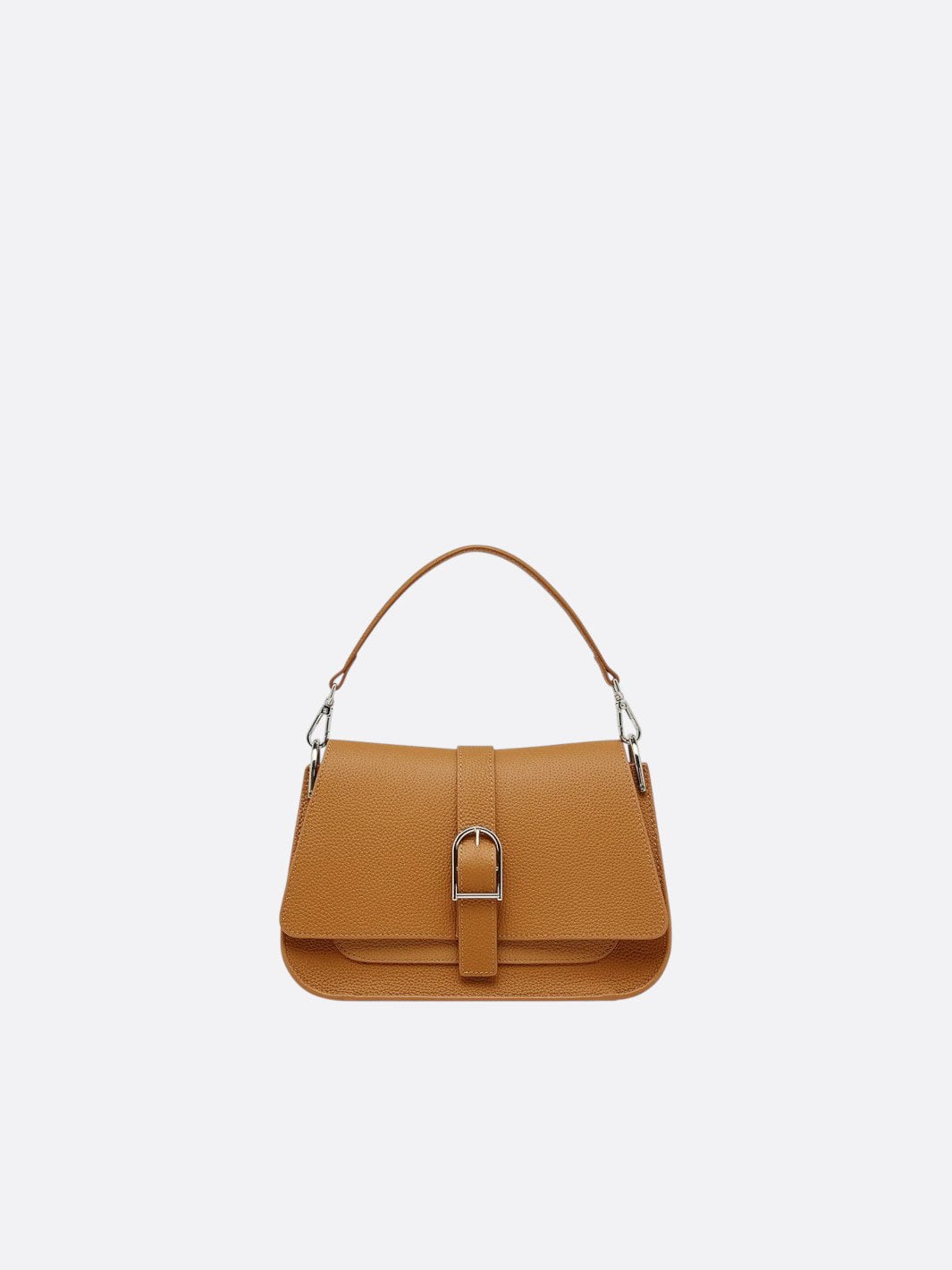 sac rabat cuir camel