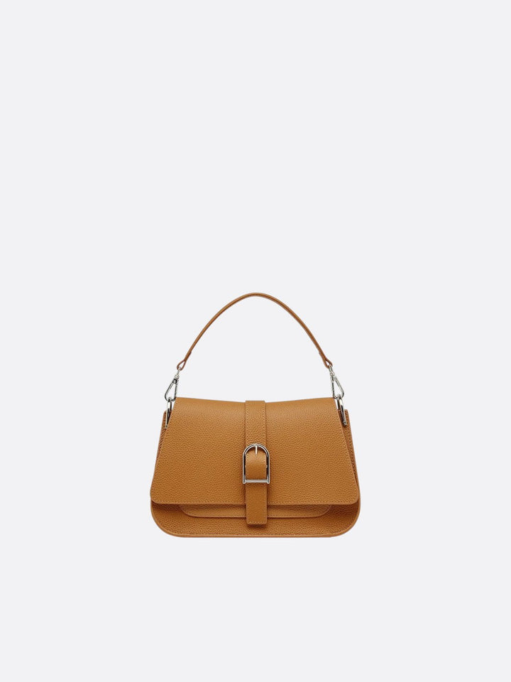 sac rabat cuir camel