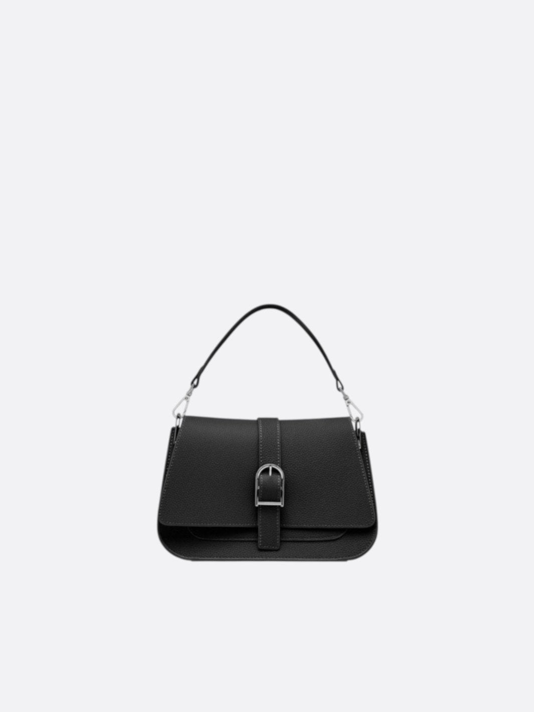 sac rabat cuir noir