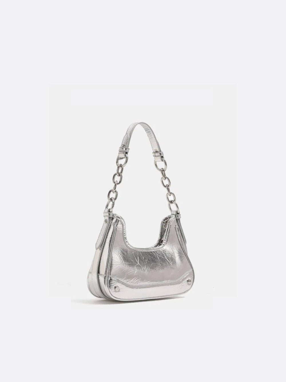 Sac épaule argenté