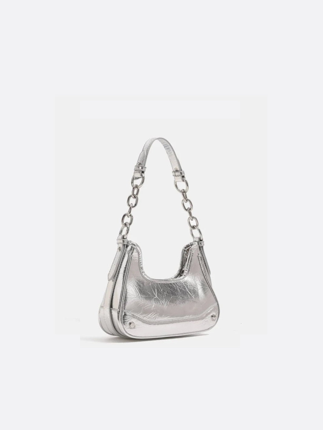 Sac épaule argenté