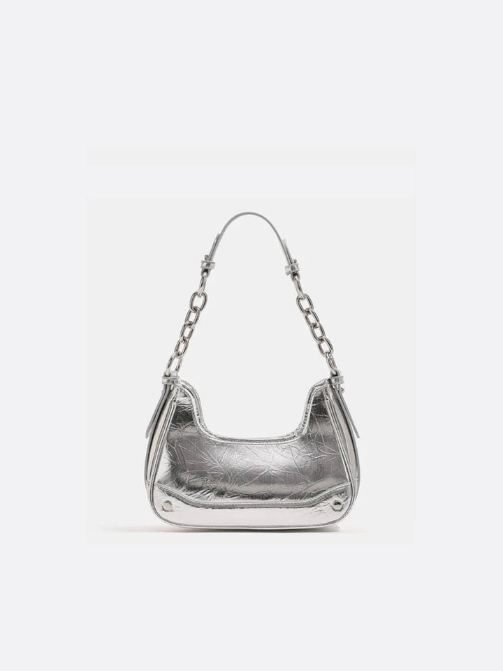 Sac porté épaule argenté