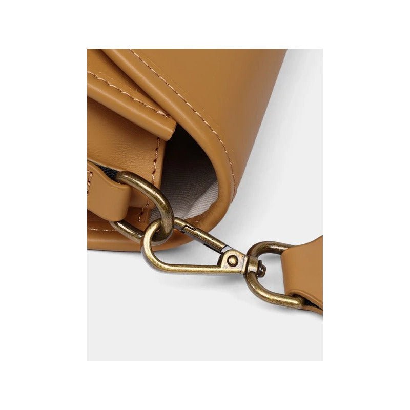 Camel Leather Shoulder Bag