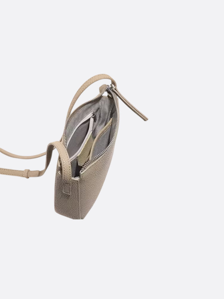 Sac bandoulière en cuir grainé <br>Celys