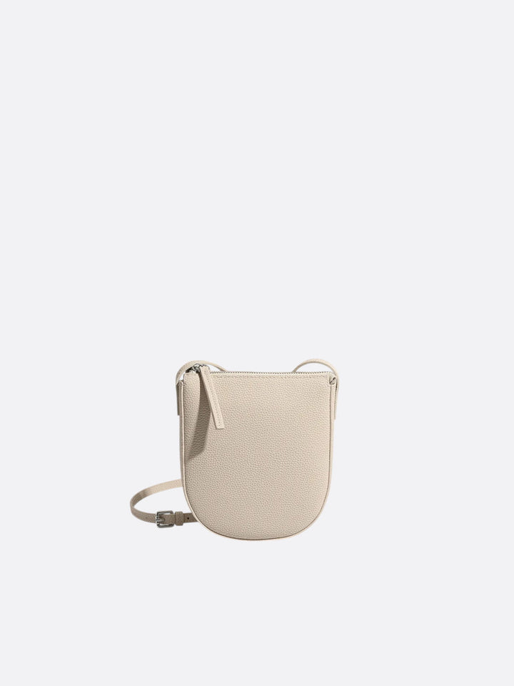 sac bandoulière cuir grainé blanc