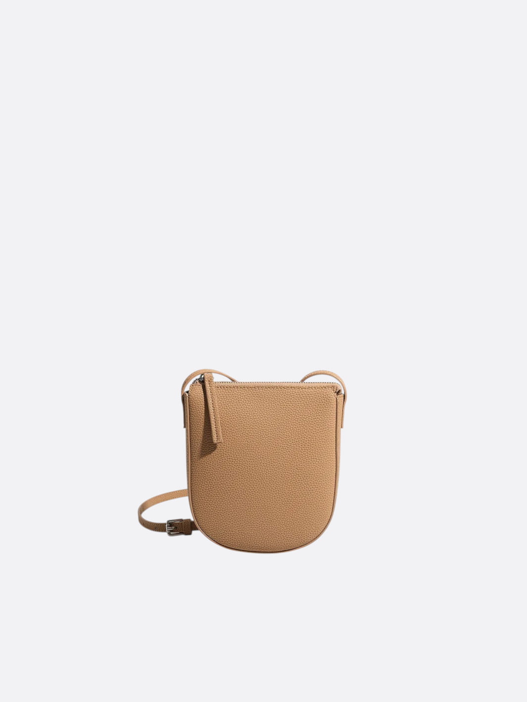 sac bandoulière cuir grainé camel