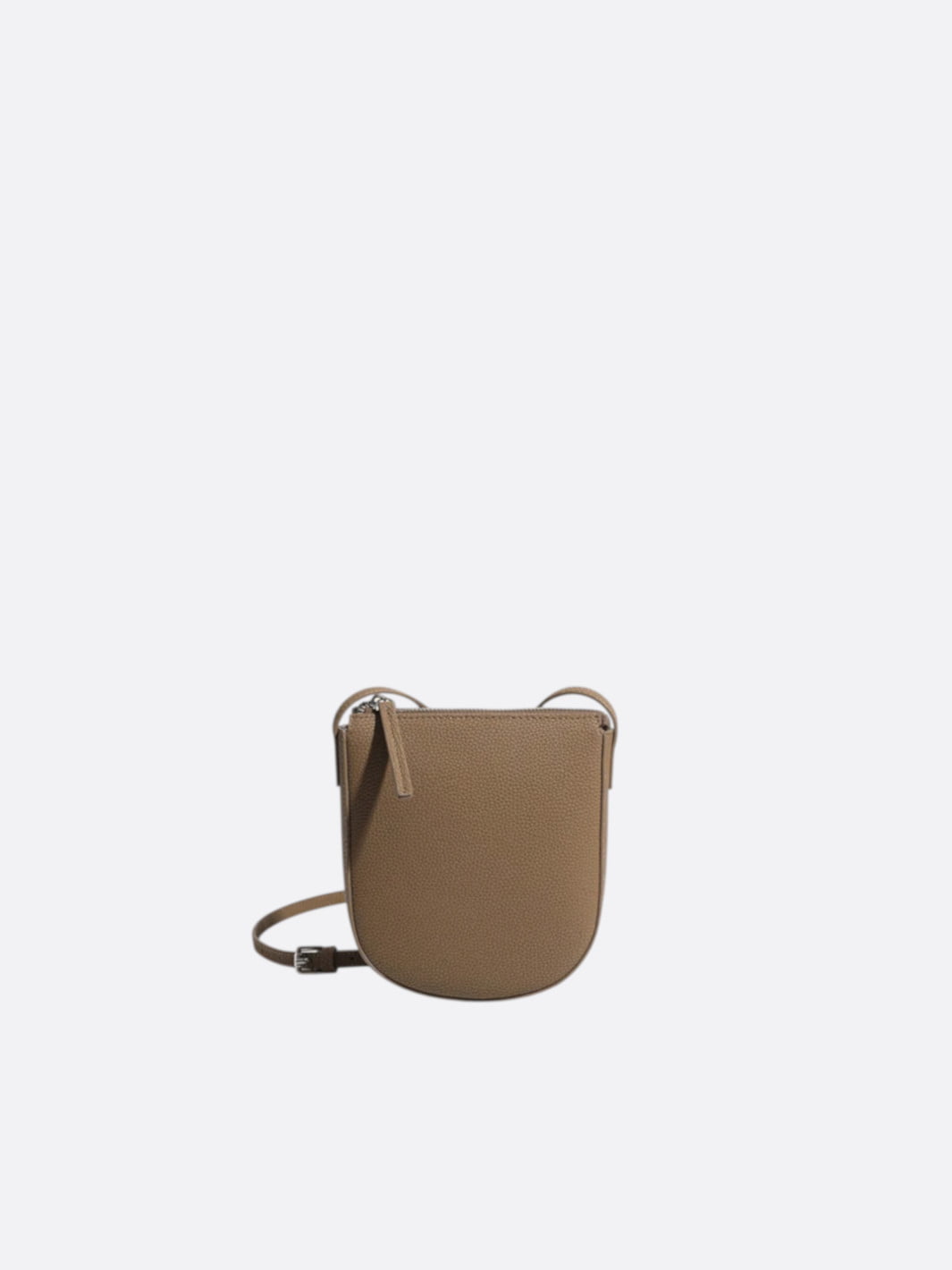 sac bandoulière cuir grainé marron