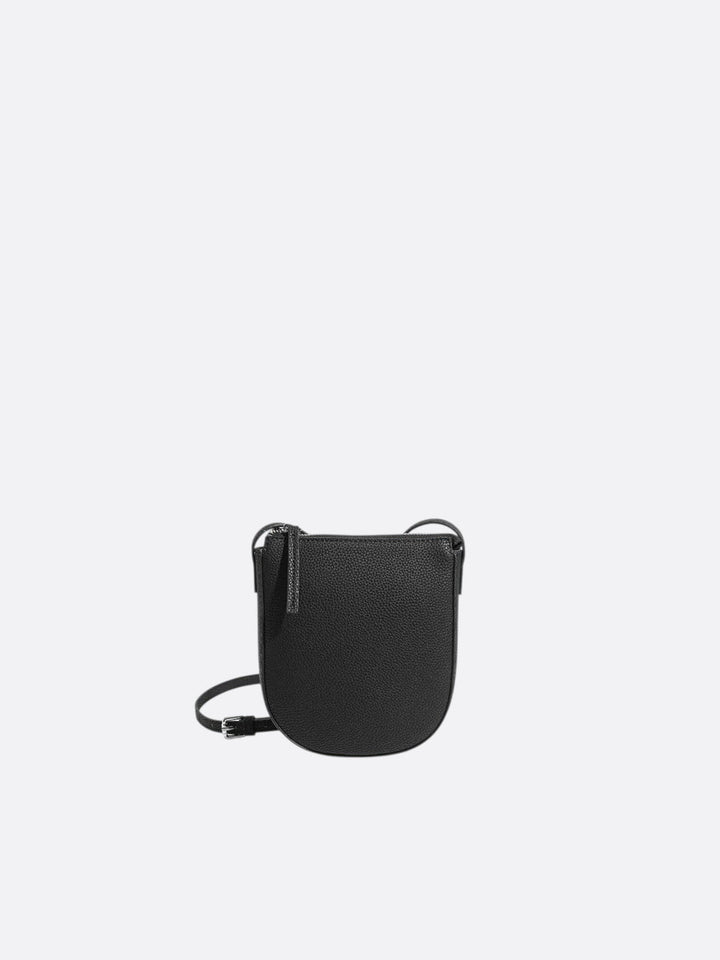 sac bandoulière cuir grainé noir