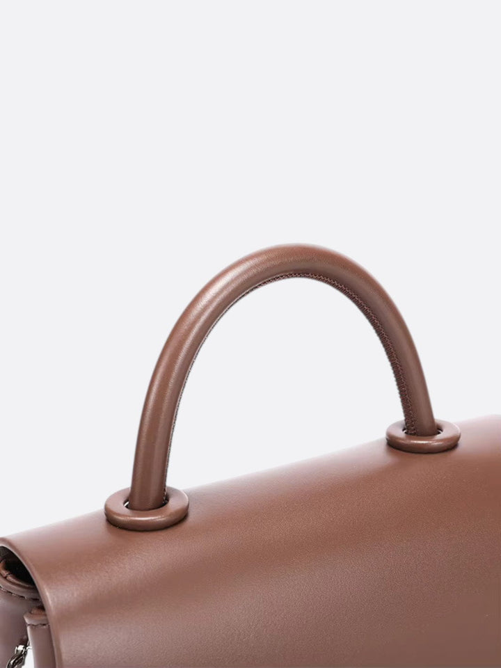 Sac bandoulière en cuir lisse
