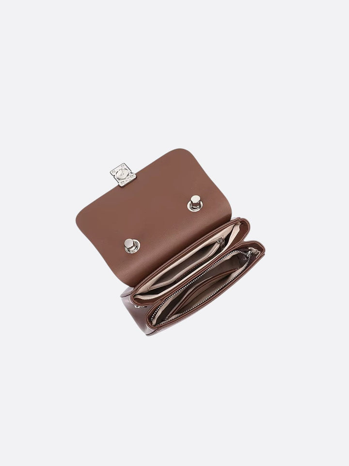 Sac bandoulière en cuir lisse