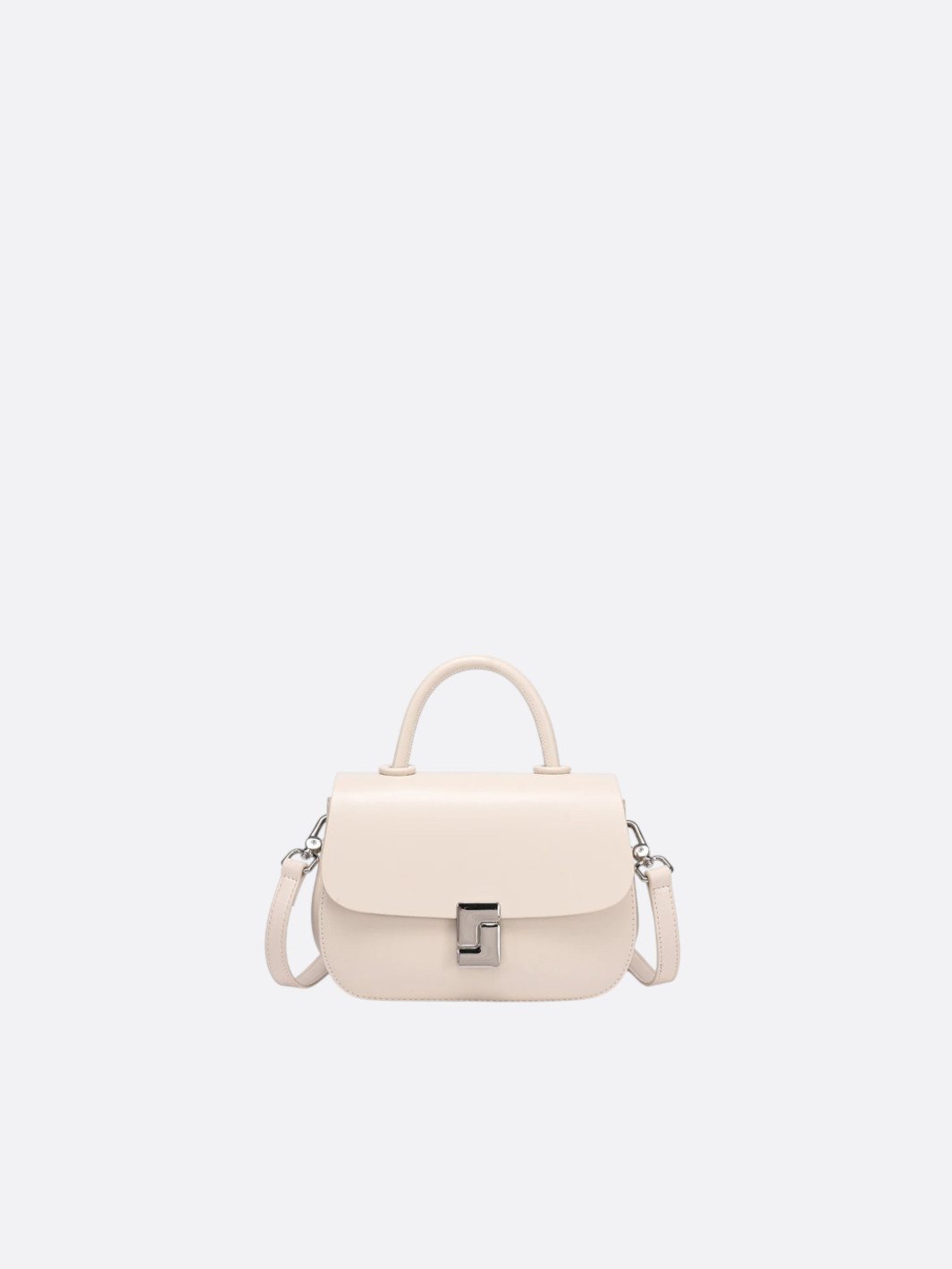 sac bandoulière cuir lisse blanc