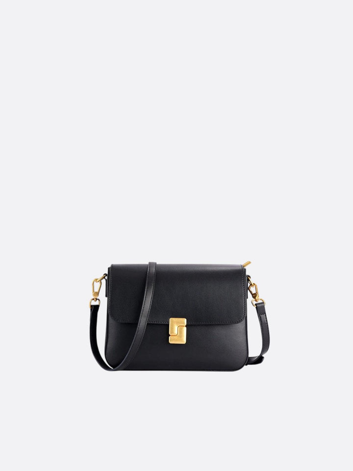 sac bandoulière cuir noir