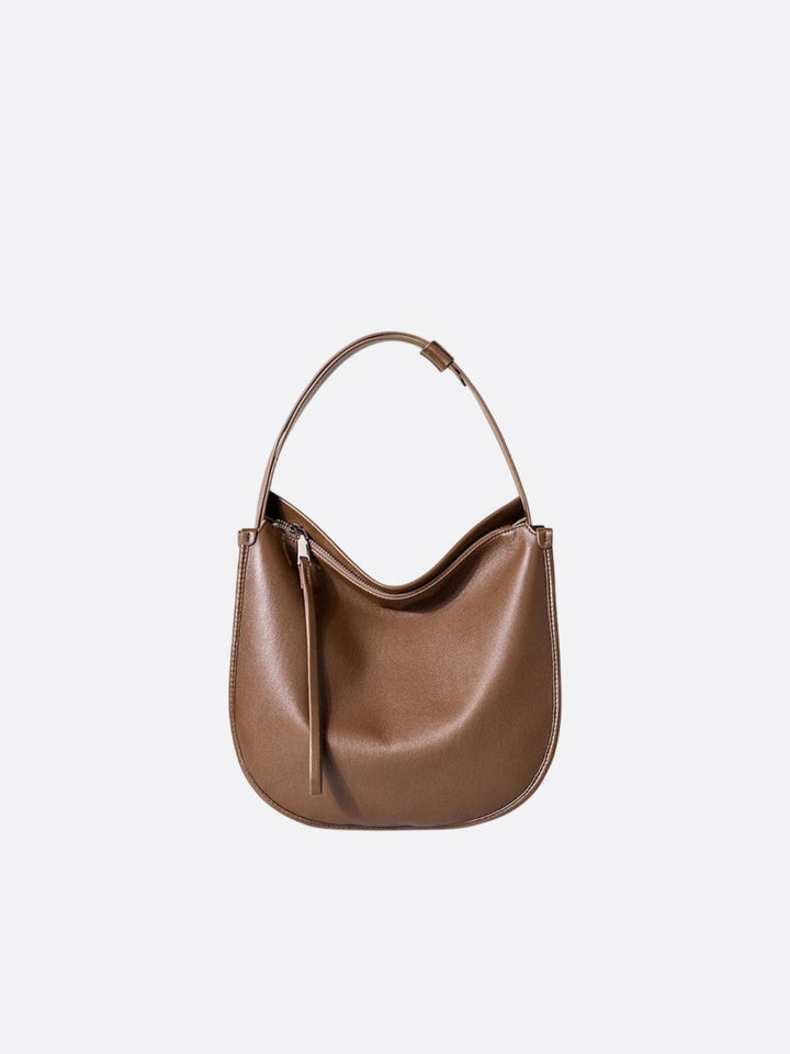 sac bandoulière cuir souple marron