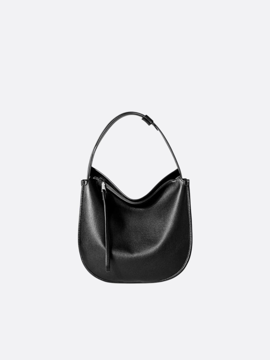 sac bandoulière cuir souple noir