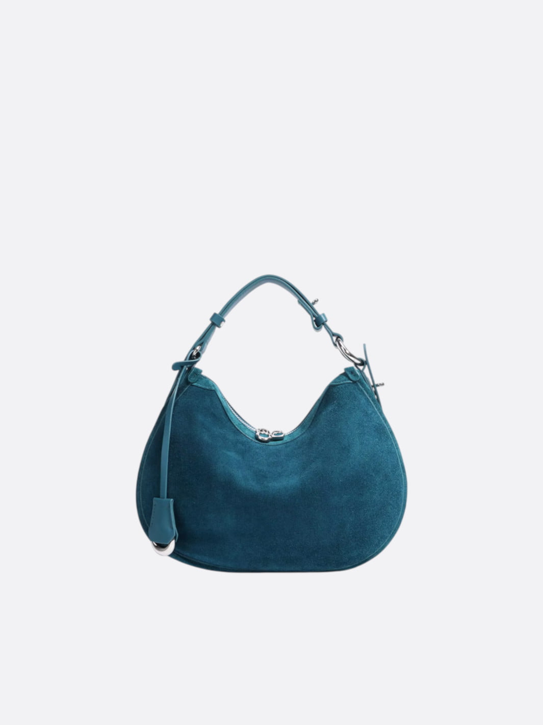 sac bandoulière daim bleu